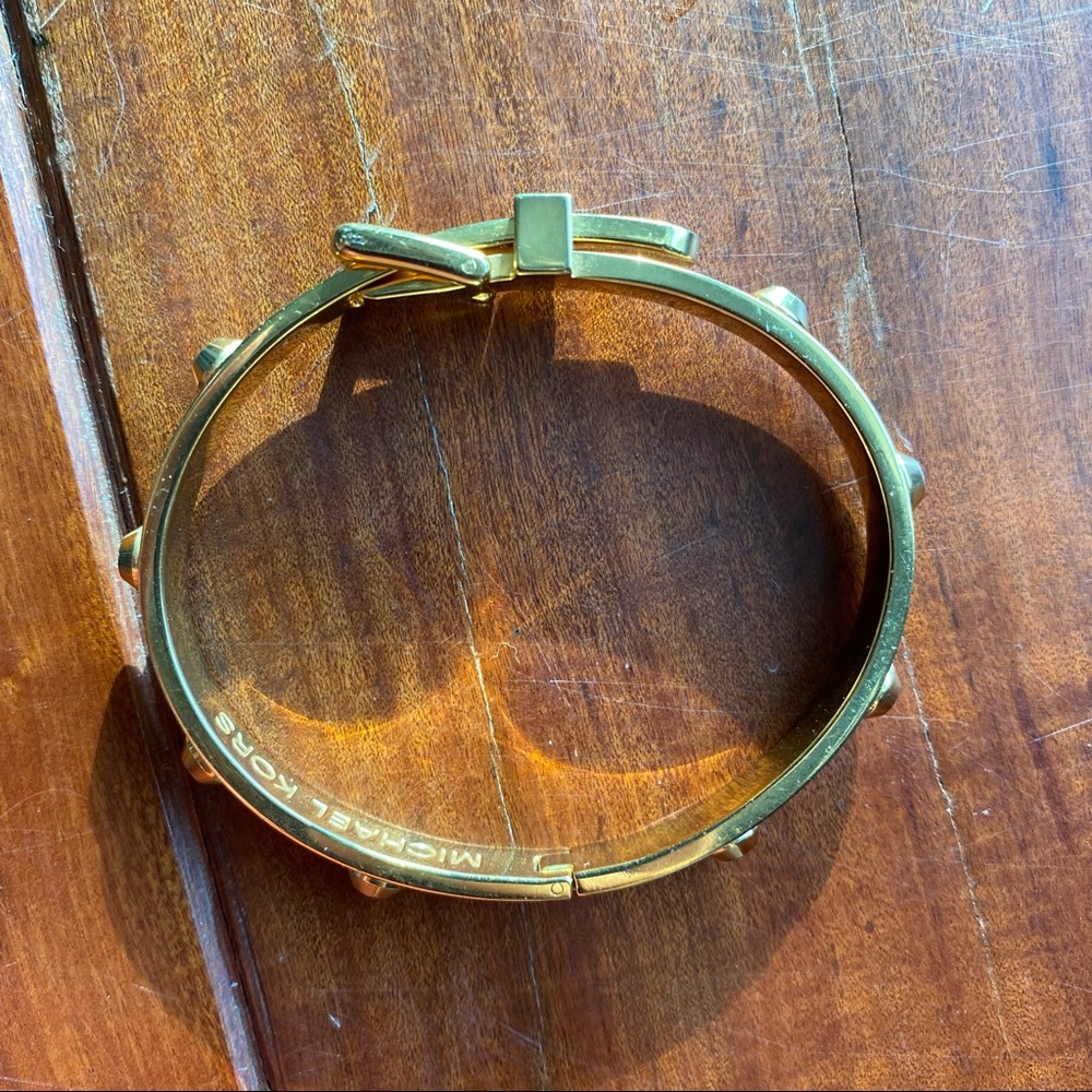 Authentic gold studded Michael Kors cuff bracelet